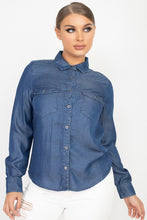 Long Sleeve Button Down Tencel Shirt