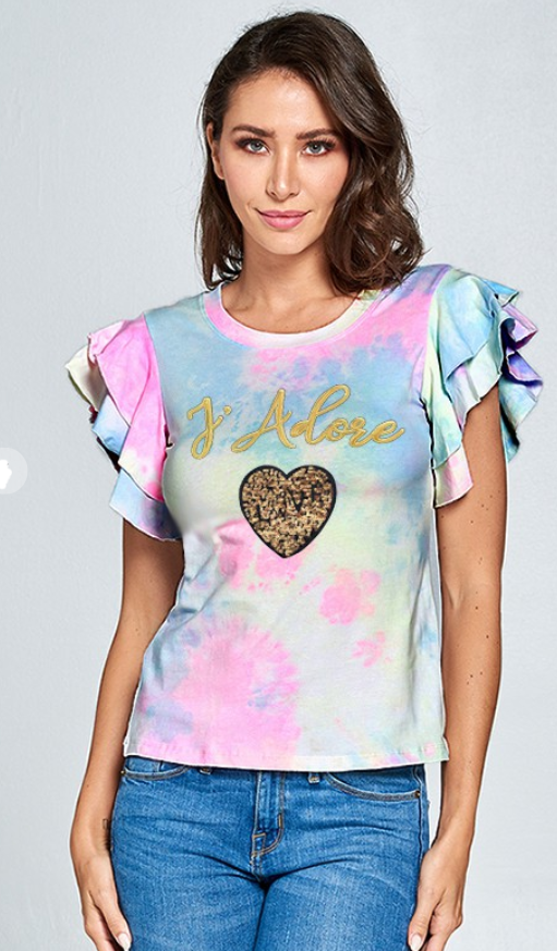 Tie Dye J'Adore Top