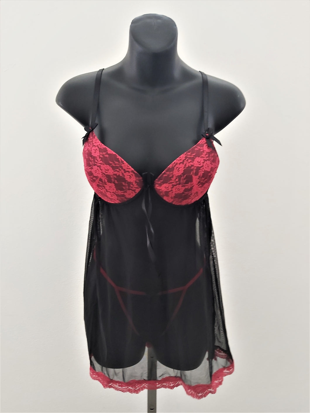 Baby Doll Hug Black Red