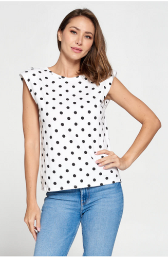 Muscle Polka Dot Top